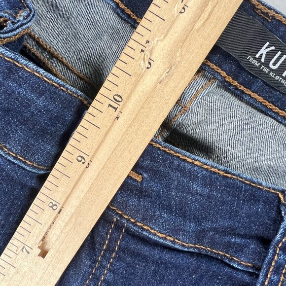 Kut From The Kloth Jeans Women's 8 Catherine Boyfriend Blue Faded Stretch Denim - Picture 15 of 16